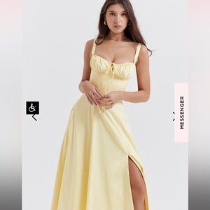 House of CB Yellow Carmen Corset Sundress